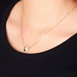 Nephrite Jade Necklace Pendant with Inlaid Necklace