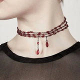 Spiderweb Chain Necklace - Goth Halloween Statement Jewelry
