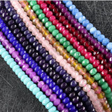 Chalcedony Faceted Mixed Quartz Gem Bead 4x6MM Abacus Beaded