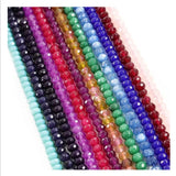 Chalcedony Faceted Mixed Quartz Gem Bead 4x6MM Abacus Beaded