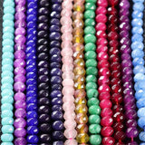 Chalcedony Faceted Mixed Quartz Gem Bead Rondelle Stone 4x6MM Abacus Bead