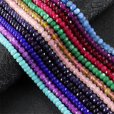 Chalcedony Faceted Mixed Quartz Gem Bead 4x6MM Abacus Beaded