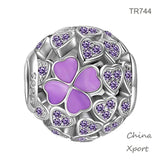 Sterling S925 Silver Heart Charm DIY with Lucky Beads
