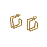 Korea stud earrings 925 Silver geometric line earring