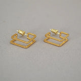 Korea stud earrings 925 Silver geometric line earring