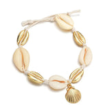 Charm Anklet Small Ball and Wafer Shell Anklet