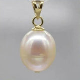 Pink Pearl Pendant Necklace 10-11mm