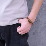 10mm Pixiu Tiger Eye Stone Bracelet for Men Women