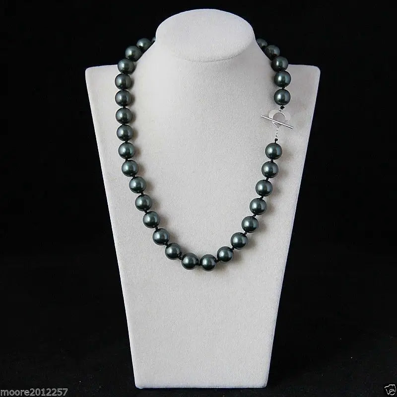 Charming 12mm Round Shell Pearl Necklace 18''