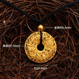 Plated 3D Hand Necklace Ancient Method Buddhism Eight Treasures Safety