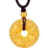 Plated 3D Hand Necklace Ancient Method Buddhism Eight Treasures Safety