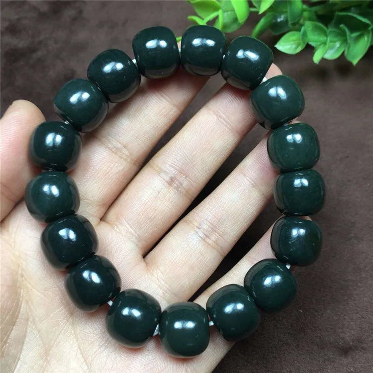 Vintage Hetian Jade Pearl Bracelet Unisex