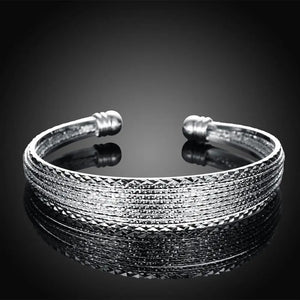 925 Silver Lucky Chain Bracelet Bangle for Women Wedding Jewelry