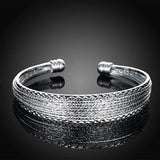 925 Silver Lucky Chain Bracelet Bangle for Women Wedding Jewelry