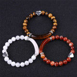 Natural Stone Rectangle Heart Bracelets For Women Jewelry