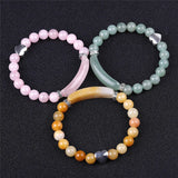 Natural Stone Rectangle Heart Bracelets For Women Jewelry