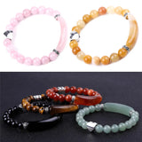 Natural Stone Rectangle Heart Bracelets For Women Jewelry