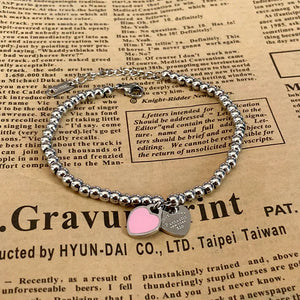 Stainless Steel Charms Heart Bracelet for Women