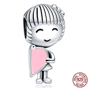 925 Silver Kitten Galaxy Bead Charm for Pandora Bracelets