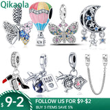 925 Silver Kitten Galaxy Bead Charm for Pandora Bracelets