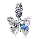 925 Silver Kitten Galaxy Bead Charm for Pandora Bracelets