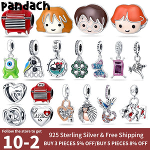 925 Silver Kitty Pendant Charm Beads Jewelry DIY