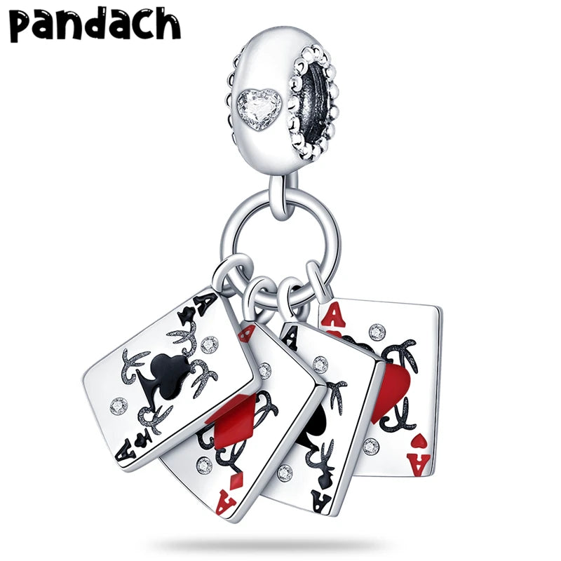925 Silver Kitty Pendant Charm Beads Jewelry DIY