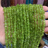 Natural Peridot Chip Beads DIY Loose Beads for Jewelry Making