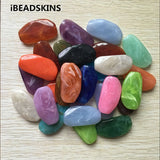 Marble Effect Acrylic Reniform Beads 65pcs/lot for DIY Jewelry Making
