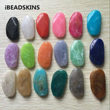 Marble Effect Acrylic Reniform Beads 65pcs/lot for DIY Jewelry Making