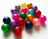 Acrylic Glitter Powder Spraying Pearl Beads for DIY Jewelry Making