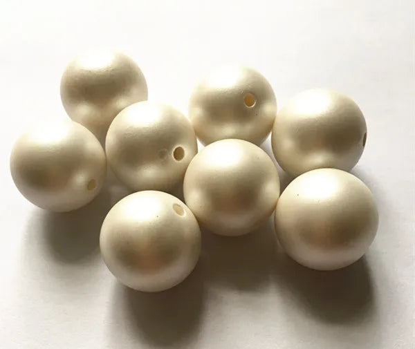 12mm/16mm/20mm Acrylic Matte Pearls Beads for Chunky Necklace Jewelry