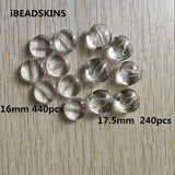 16mm/17.5mm Acrylic Flat Round Beads Clear for Jewelry Making