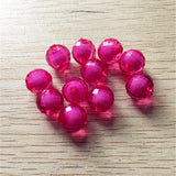Chunky Necklace Making Clear Acrylic Earth Faceted Beads in Bead