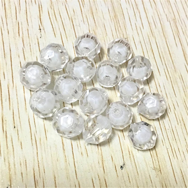 Clear Acrylic Faceted Beads for Chunky Necklace - Choose Size