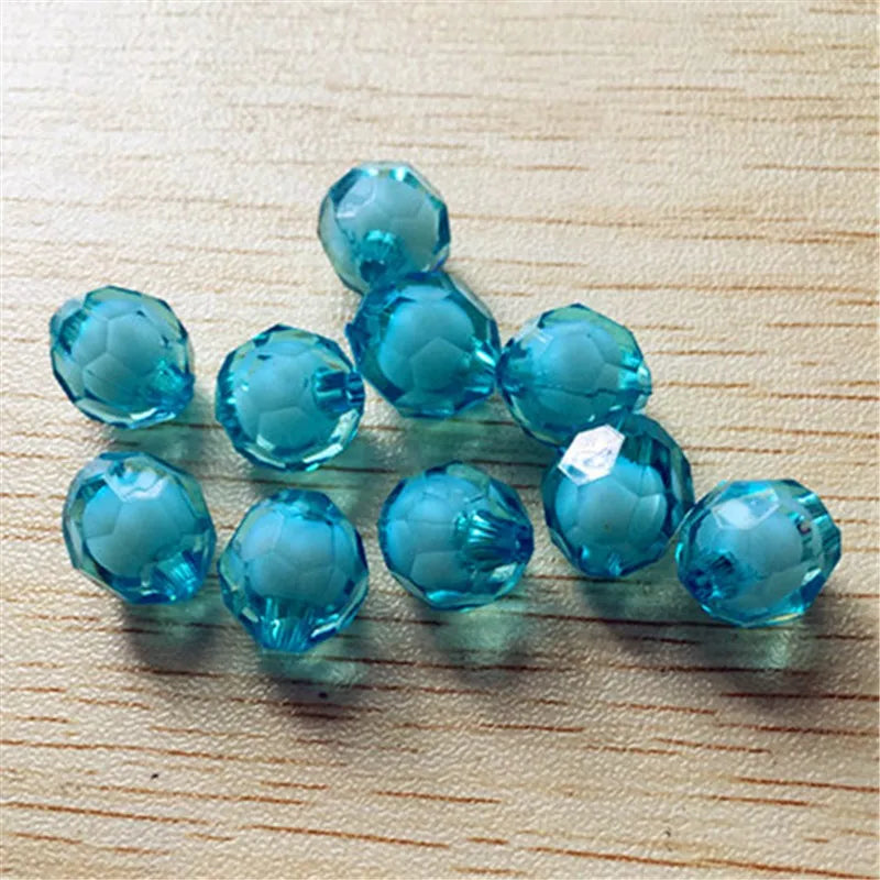 Clear Acrylic Faceted Beads for Chunky Necklace - Choose Size