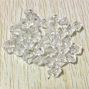 Clear Acrylic Rhombus Beads for Chunky Necklace Jewelry Making