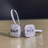 AAAAA zircon 925 Silver Drop Earrings for Wedding