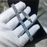 Princess Cut AAAAA Zircon CZ Silver Bracelet for Women