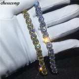 Yellow Filled Zircon Tennis Bracelet 8mm AAAAA CZ Wedding Jewelry