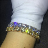 Yellow Filled Zircon Tennis Bracelet 8mm AAAAA CZ Wedding Jewelry