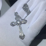 Big Zircon Cz 925 Silver Wedding Necklace