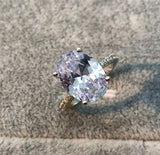 925 Silver AAAAA Sona CZ Engagement Wedding Ring