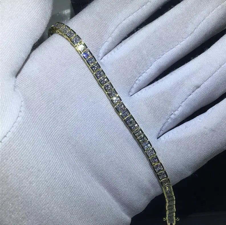 Princess Cut CZ Tennis Bracelet for Party Wedding