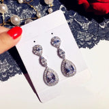 Water Drop AAAAA CZ Dangle Earrings