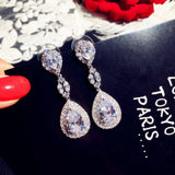 Water Drop AAAAA CZ Dangle Earrings