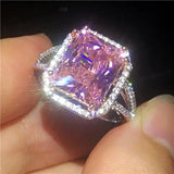 6ct AAAAA cz stone Engagement Wedding Band Rings for women
