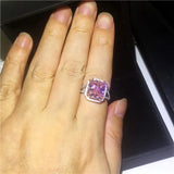 6ct AAAAA cz stone Engagement Wedding Band Rings for women