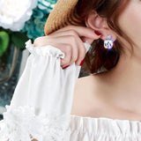 Drop earrings Cushion Cut AAAAA cz 925 Sterling silver Dangle Earrings