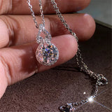 AAA Zircon 925 Sterling Silver Pendant with Necklace for Women